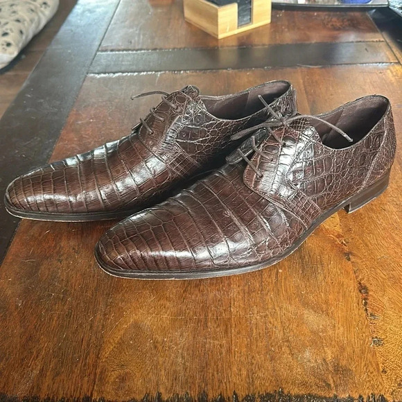 Mezlan men’s Crocodile shoes Size 12 - Picture 4 of 9